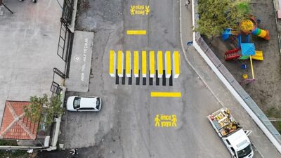 Hatay Dörtyol’da Yaya Geçidine 3 Boyutlu Görünüm Kazandırıldı Öğrenci Güvenliği