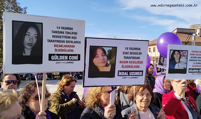 Gündem: 25 Kasım Kadına Şiddetle Mücadele Günü’nde Edirne’de Anma Etkinliği