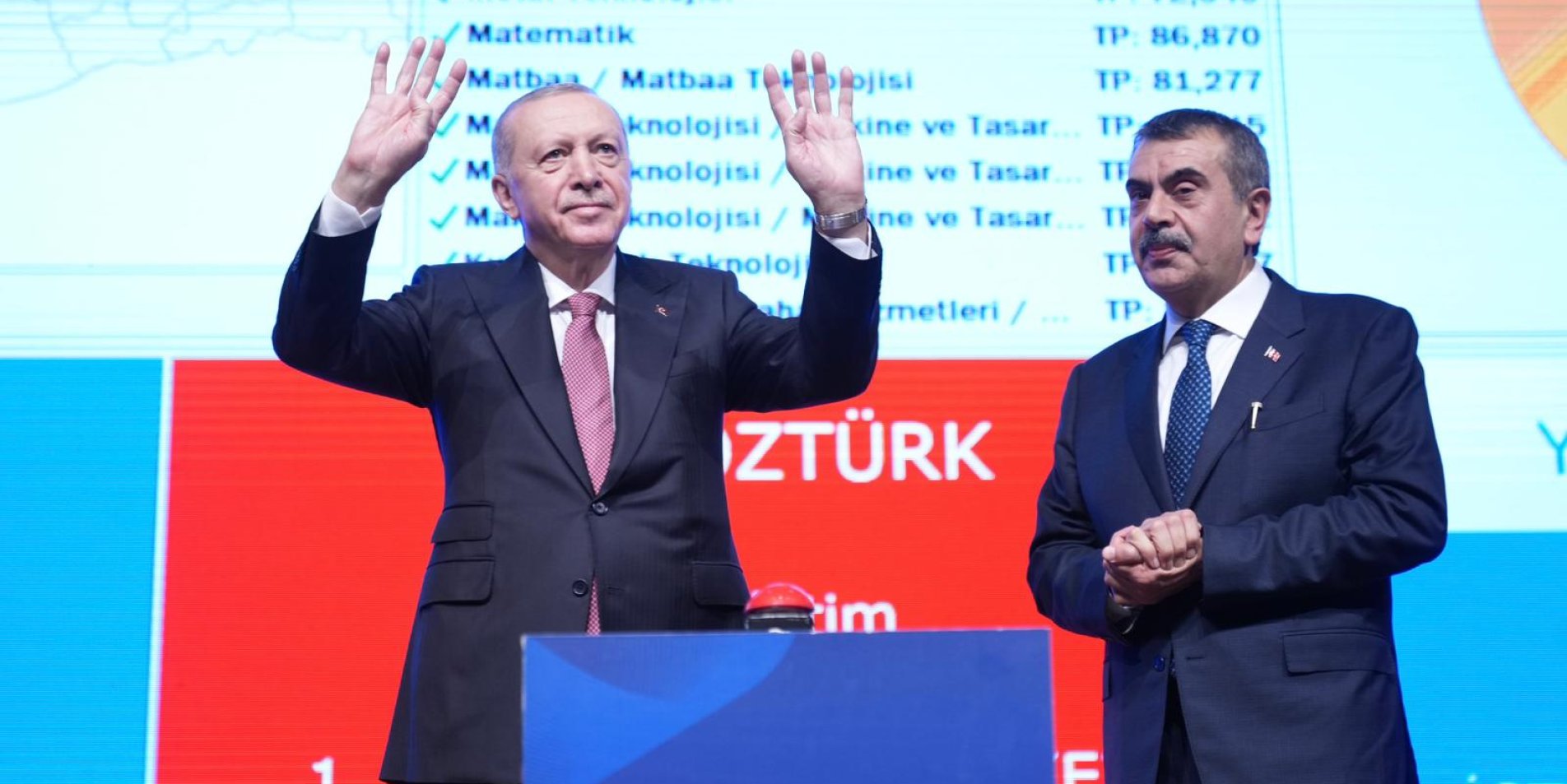 CUMHURBAŞKANI ERDOĞAN İLE BAKAN TEKİN,