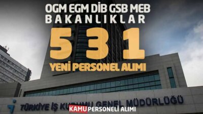531 Yeni Personel Alımı: Sağlık ve Eğitim Alanında Fırsatlar Bakanlıklar