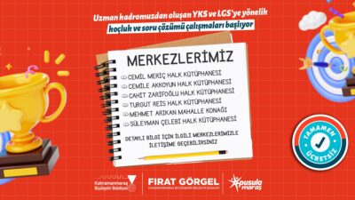 Pusula Maraş’tan Öğrencilere Yönelik Ücretsiz Destek Programı YKS ve LGS