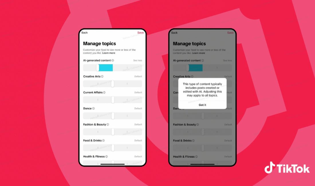 TikTok, Kullanıcıların Yapay Zeka İçerik Tercihlerini Belirlemesine Olanak Tanıyor Yeni
