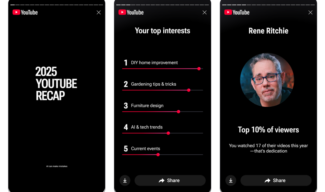 YouTube’da Kendinizi Keşfedin: Kişisel Recap Özelliği Kişisel Deneyimlerinizi Yeniden Yaşayın