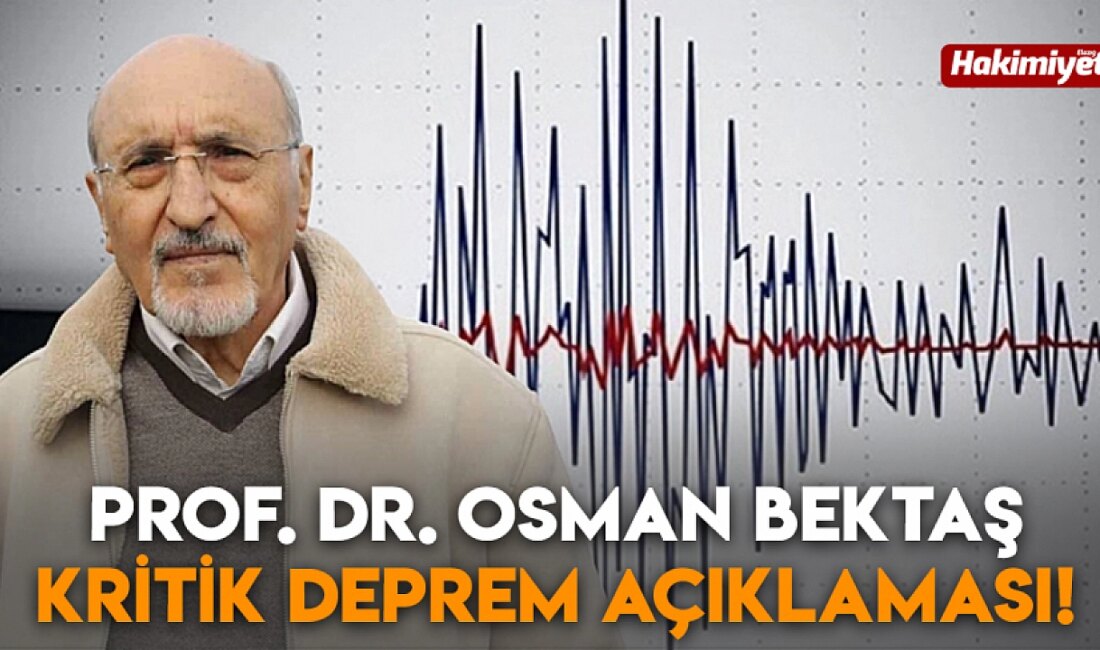 Prof. Dr. Osman Bektaş’tan 4.2 Büyüklüğündeki Deprem Üzerine Açıklama Hatay’da